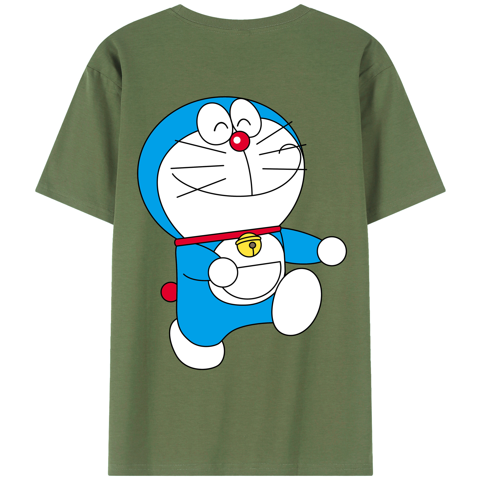 （画像用） ドラえもん Doraemon 綿100％ メンズ半袖Tシャツ（バックプリント） 通気性
